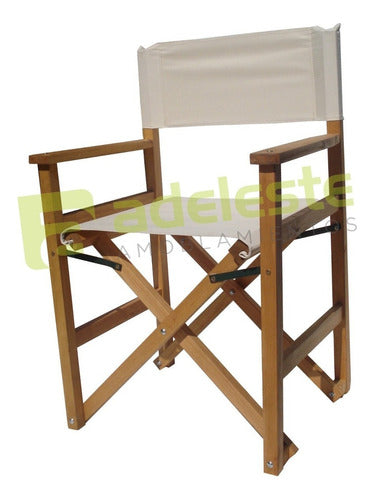 Adeleste Director Chair in Wood and Canvas, Foldable 0