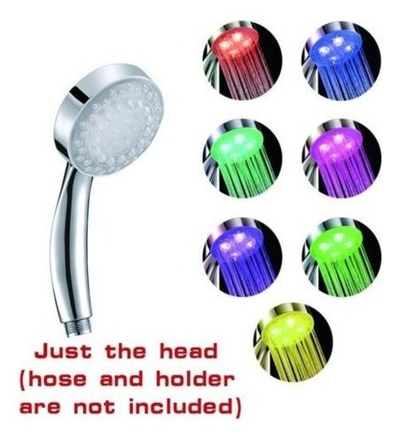 LED Shower Head 7 Color Changing Water Light Temperature Cam 3