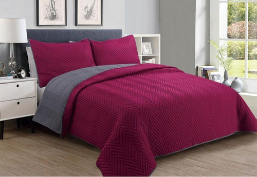 Premium Reversible 1 1/2 Pza Quilt Bedspread Soft Various Colors Ch 1