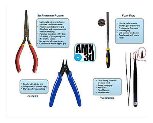 Kit De Herramientas De Impresora 3d Amx3d Economy De 43 Piez 1