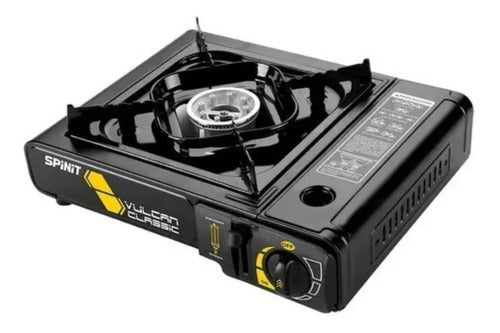 Portable Butane Gas Stove Spinit Vulcan 140290 with Carrying Case 0