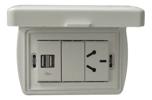 Exultt Usb Double 2A And 10 Amp Special Socket With Rigid Cover X5 0