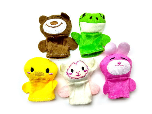 Titere Dedo Set Animales Peluche Colorido Dedos X10 Cuento 6