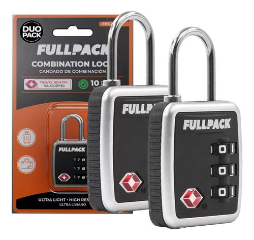 Fullpack Combination Lock Duo Pack TSA Approved 0