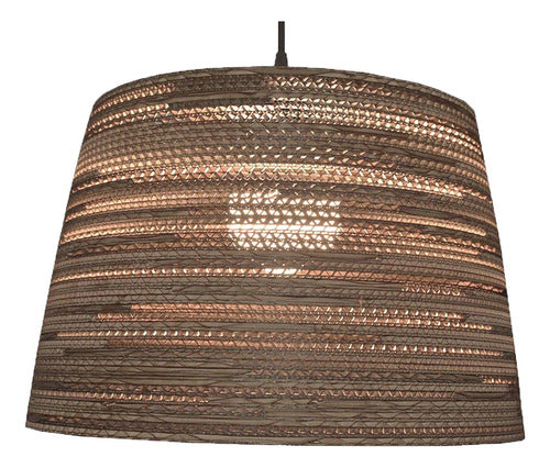 Conical Pendant Lamp 40cm Recycled Corrugated Cardboard by Decart 1