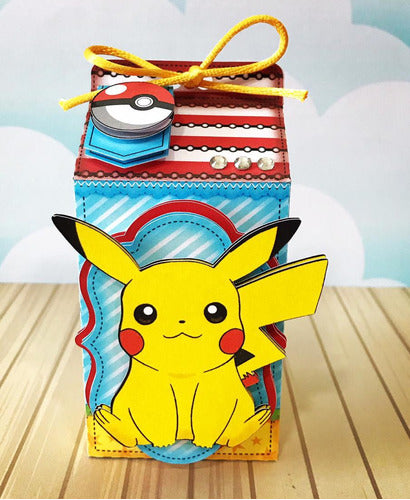 10 Caixas Milk Personalizadas Pokemon 3d Luxo 1