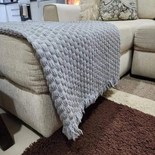 Rustic Woven Cotton Sofa Blanket. Dina Gerade. 2