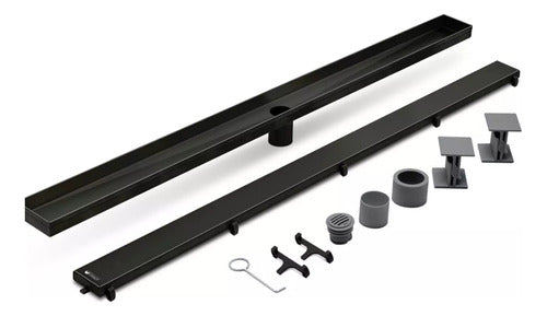 Atrim Classic Matte Black Linear Drain 90 cm 0