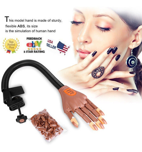 Flexible W/100 Del Nail Trainer Bendable Uñas Arte Práctica 0