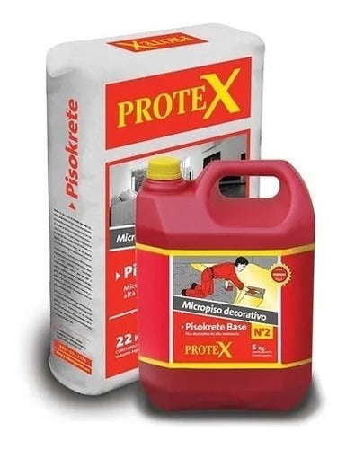 Microcemento Micropiso 15m2 Pisokrete Protex 30kg Gris Medio 0