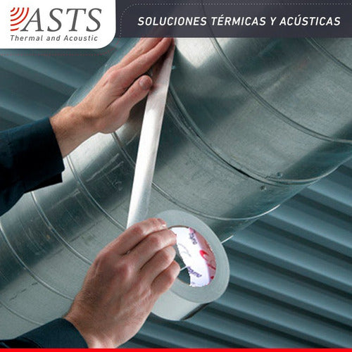 Asts Pack X3 Cinta Aluminio Reforzada Tramada 75mmx50m 90mic 6