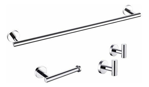 Miyili Set of 4 Chrome Bathroom Accessories - 863455S2 0