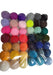 Set of 42 Assorted Colored Yarns x 20g for Embroidery and Crafts + 3 Crochet Hooks 0