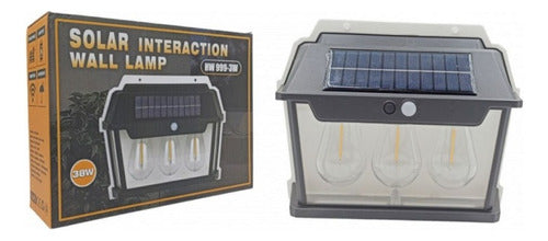 Solar Wall Lamp with Motion Sensor 3 LED Outdoor Waterproof Cold 3