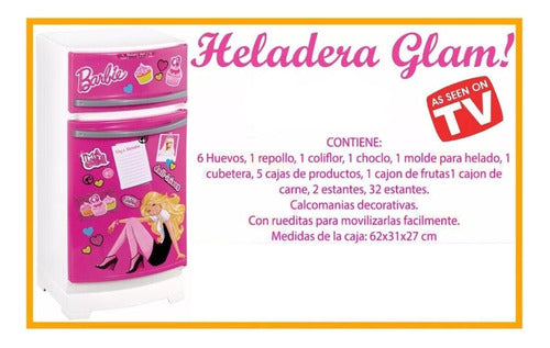 Barbie Combo A Heladera Lavarropas Original Tv Lelab 2