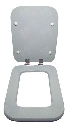 Lacquered Wood Toilet Seat with Stainless Steel Hardware 5