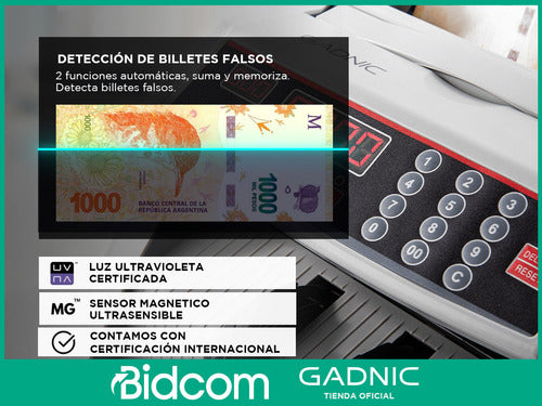 Gadnic Professional Bill Counter with Fake Bill Detector 3