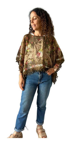 Spiga 31 Blusa Grande Poncho Mujer Playa Mayor Set X6 #15044 4