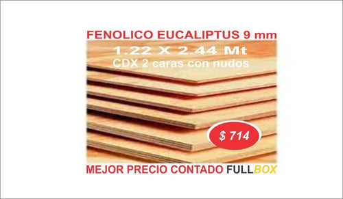 Full Box Compensado Fenolico 3mm 2.20 X 1.60 Mt. Mejor Precio 1