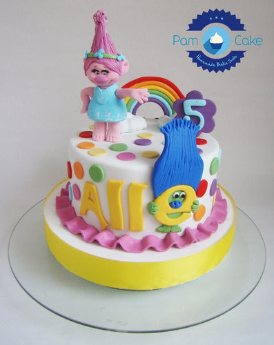 PamCake Trolls Custom Birthday Cake 1