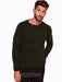 Men's Heathered Round Neck Wool Pullover Sweater Jacket 14