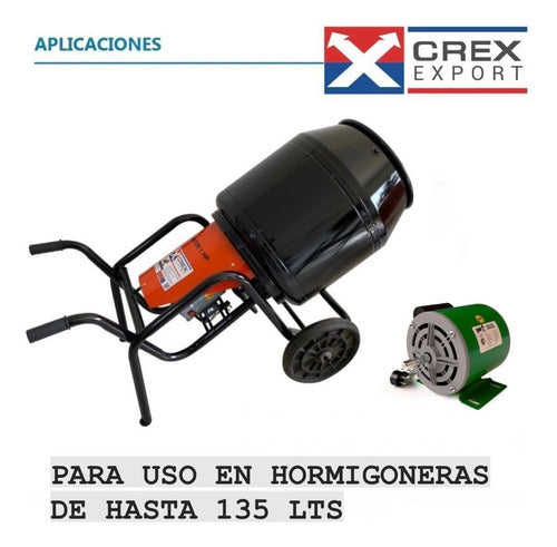 Motor Para Hormigonera 3/4 Hp Daf + Polea + Correa A 32 6