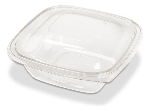 Bandex Disposable Plastic Salad Bowl with Lid 1050cc x 100 Units 1