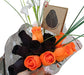 The Original Wooden Rose Halloween Black and Orange Flower Bouquet 1 Dozen 0
