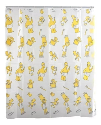 Simpsons Plastic Shower Curtain with Hooks - Special Offer! 0