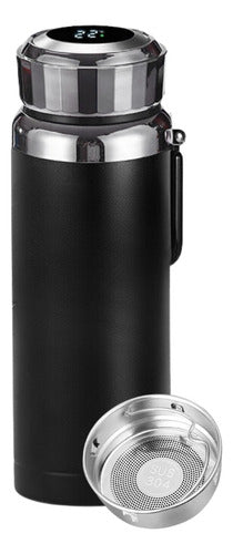Stainless Steel 1 Liter Thermos Bottle with LED Display Temperature and Filter 10