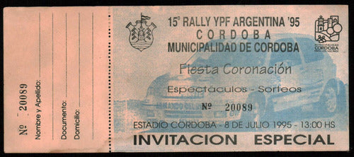 Ticket De Entrada Mundial Juvenil De Fútbol 2001 0