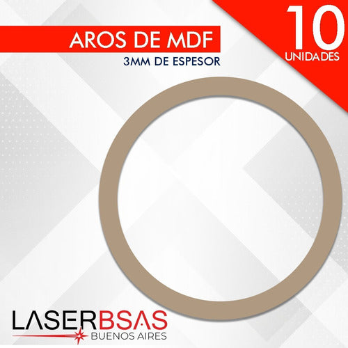 Láser Buenos Aires Aros Mandala Kit X 15u - 15cm Ø - Mdf / Fibrofacil En 3mm 0