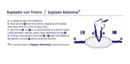 Sujetador Arnes Abdominal Con Tronco Para Silla De Ruedas 2