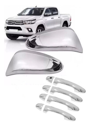 DH Chromed Mirror Covers and Handles for Hilux 2016 - 2024 0