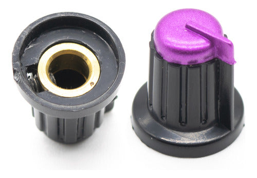 ELUMILED 10 Violet Knobs Potentiometer 18mm X 21mm Bronze Bushing 0