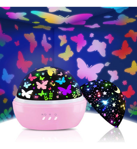 JKGIFTS Star and Butterfly Projector Night Light for Girls Room 1