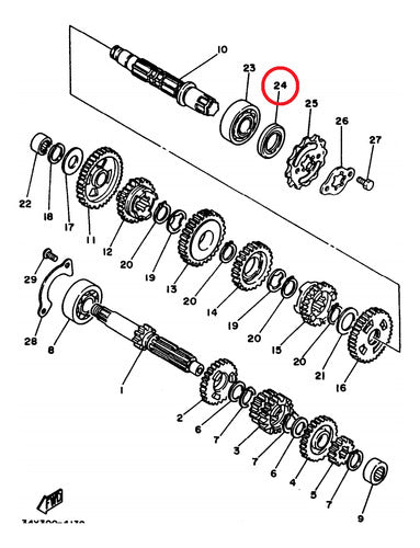 Retentor Pinhão Original Yamaha Dt 200/ Dt 200r 1995 A 2000 2