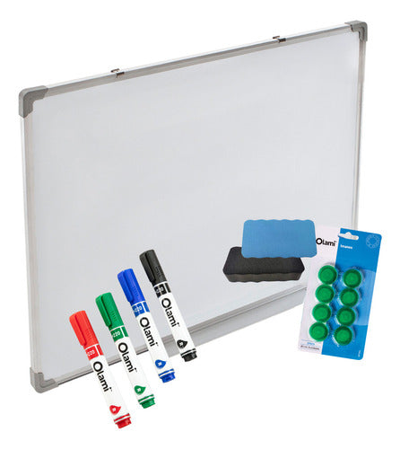 IBI Magnetic Board 45x60 + 4 Markers + Eraser + Magnets 0