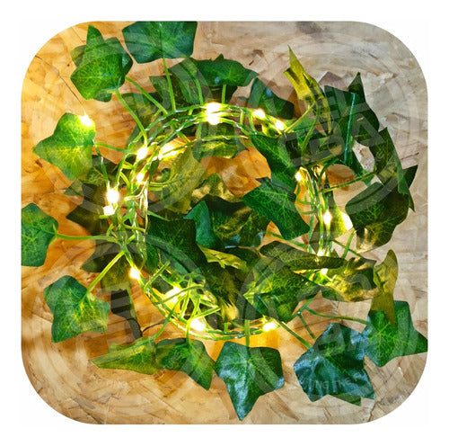 LEDCBA Artificial Ivy Vine with LED 2.2 Meters Plug Quality 2