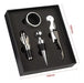 Set De Accesorios Vino En Caja Sacacorcho Anillo Tapon 4 Pzs 2