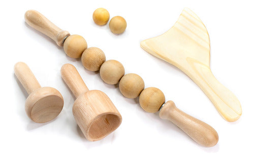 Nany de Bannerot Relaxing Body Wood Therapy Kit with Sphere Roller 2