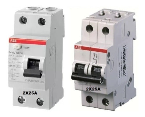 ABB 2x25 Amp Differential Circuit Breaker + 2x25 Amp Thermal Breaker 0