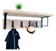 Mamut Floating Hanger Coat Rack with Iron Hooks and Wooden Shelf 1