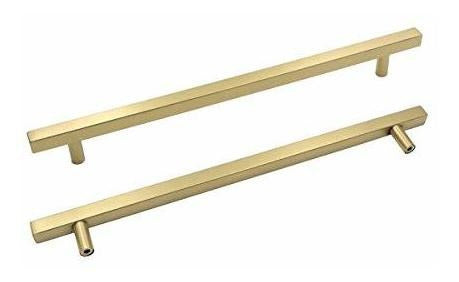 Tiradores Barra Cuadrado Metal Bronce 320mm Pack 8 5