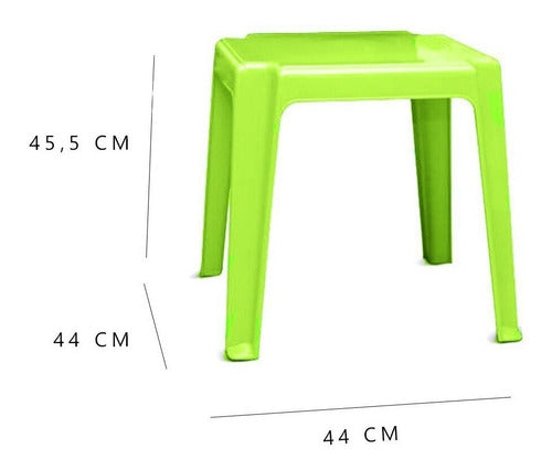 Square Stackable Plastic Carolina Table by Colombraro 10