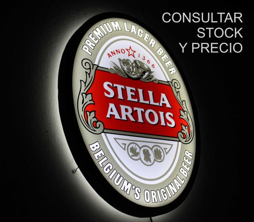 LED Illuminated Stella Artois Beer Sign for Glass/Bottle Bar Decor 6