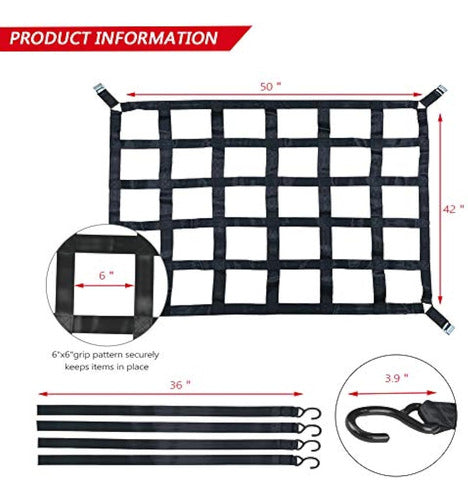 Surmountway Cargo Net with 1100 lbs Capacity 1