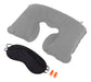 Travel Inflatable Neck Pillow Travel Kit + Eye Mask + Earplugs 0