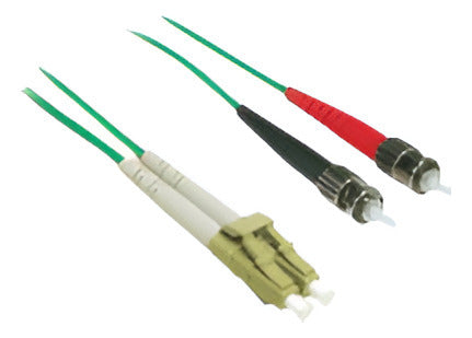 C2G Cable D/Conexión 2m LC/ST Multimodo, Fibra Óptica, Verde 1