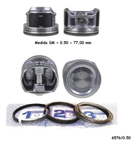 Pistones C/aros Volkswagen Gol G5, G6/ Fox/ Suran Nafta 0.50 0